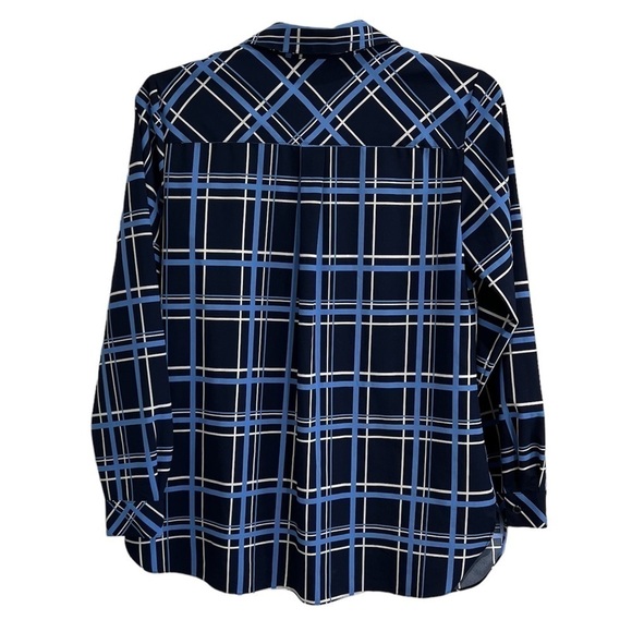 Susan Graver Button Down Printed Stretch Woven Top/Tunic QVC Size Small - Picture 3 of 9